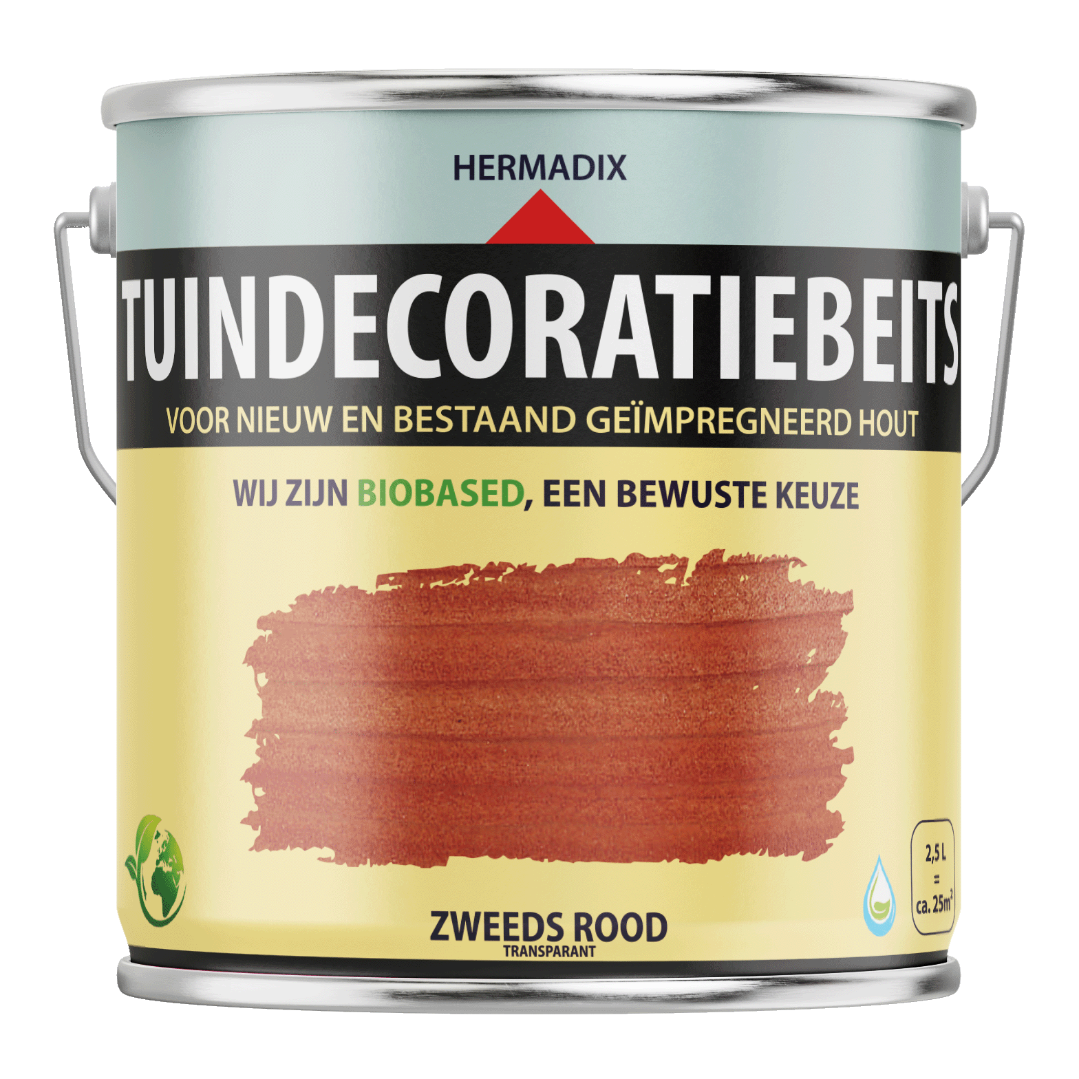 Hermadix Tuindecoratiebeits Transparant Zweeds Rood 761 (2)