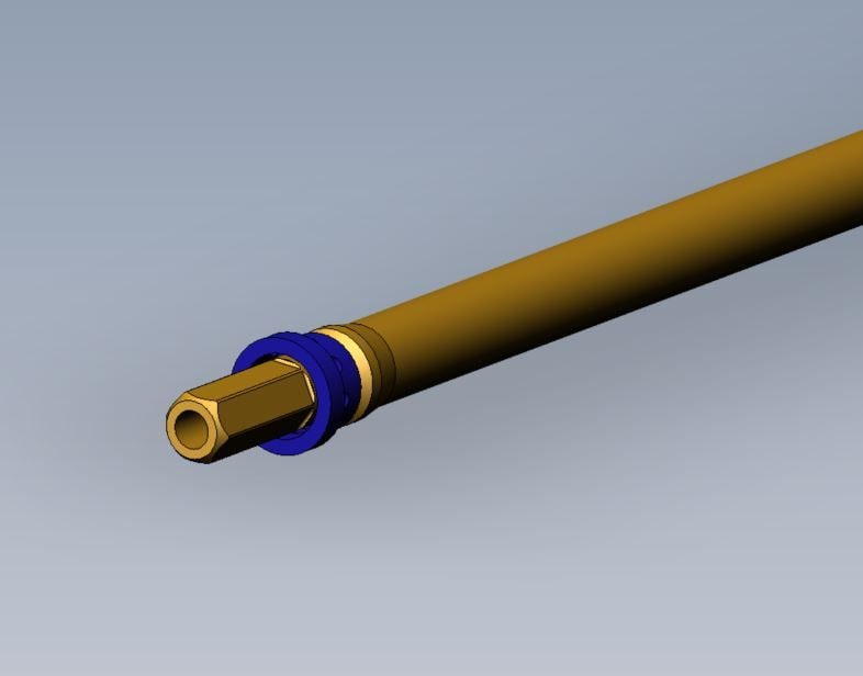 Drill Rod 1.66" (4.2 cm) HEX - 10' CT (3 m) inner drill rod (1)