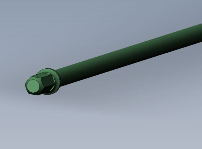 Drill rod 1" (25mm) HEX- 10' (3 m) inner drill rod (1)