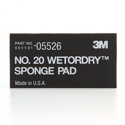 3M 05526 WEDORDRY RUBBER PAD NR.20 70MMX140MMX9,5MM (1)