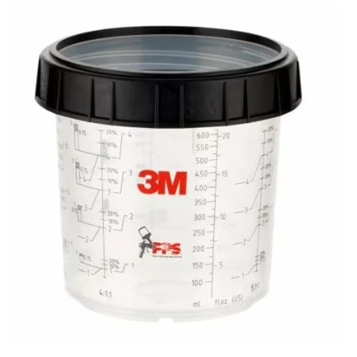 3M 16001 PPS BUITENBEKER STANDAARD + SLUITRING 650ML -2ST (1)